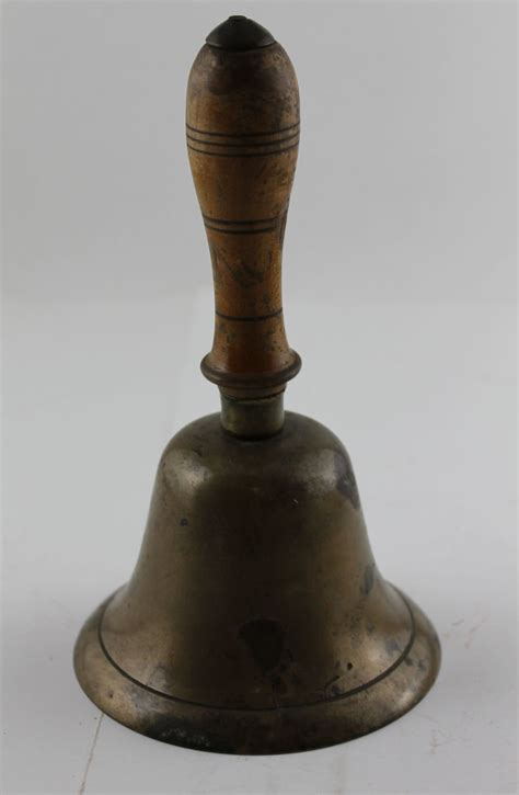 Bargain Johns Antiques Brass Hand Held Teachers School Bell