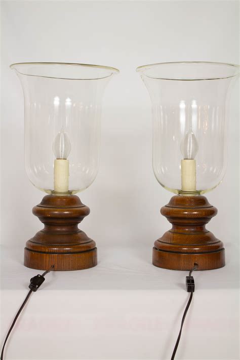 Pair Of Large Vintage Hurricane Lamps Appleton Antique Lighting