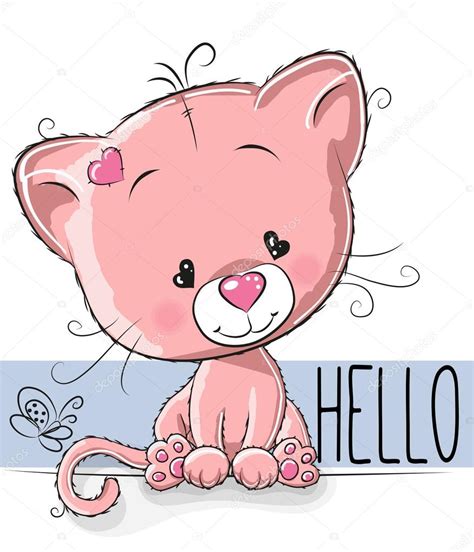 Cute Cartoon Kitten Stock Vector Image By ©reginast777 99389178