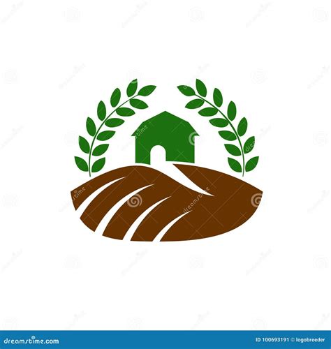 Unique Agriculture And Farming Logo Template Stock Vector