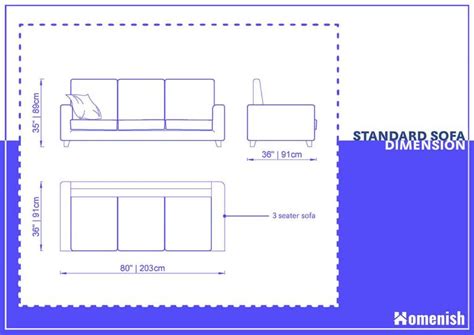 What Are The Standard Sofa Dimensions Homenish