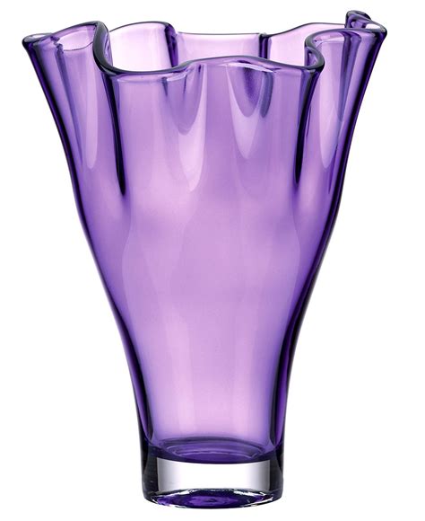 Lenox Vase Organics Purple Centerpiece Purple Home Decor Crystal Vase Purple Home