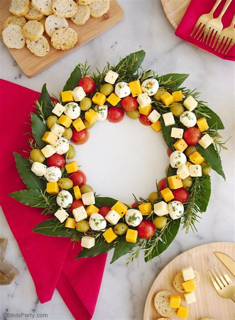 Christmas Wreath Cheese Platter Appetizer Party Ideas Party
