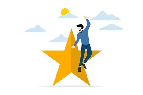 Concept Of Star Employee Successful Or Confident Leader High