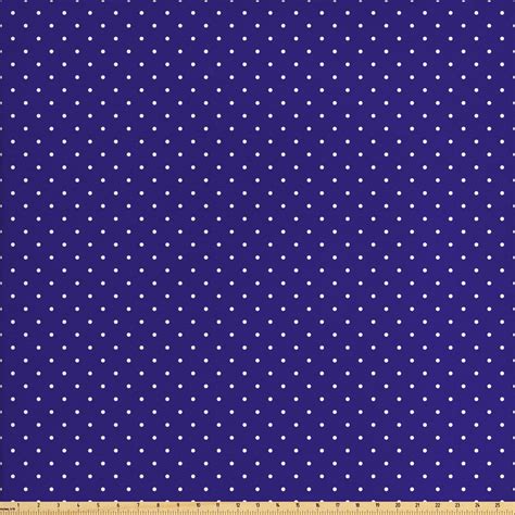 Navy Fabric By The Yard Polka Dots Pattern Nostalgic Feminine Shabby