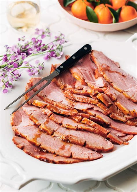 Sliced Ham With Bourbon Honey Mustard Glaze Ham Glaze