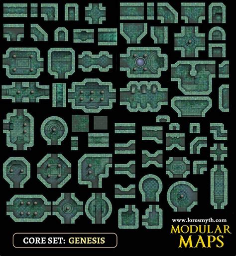 Mapsmyth Maps Genesis Foundations Modular Dungeon Tiles For Vtt