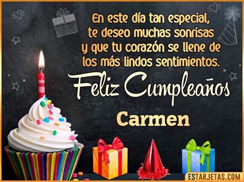 Feliz Cumpleaños Carmen Imágenes  Tarjetas Y Mensajes
