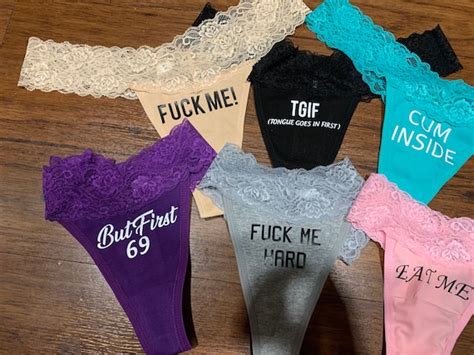 6 Pairs Kinky Panties Slutty Sexy Lace Thongs Bachelorette Etsy