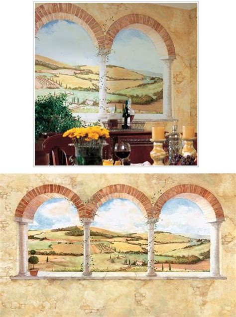 Tuscan View Xl Wall Mural Mural Wall Murals Window Painting