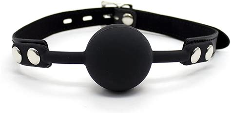 Amazon Com Ryozoch Sm Silicone Ball Gag With Lock Leather Strap Bdsm