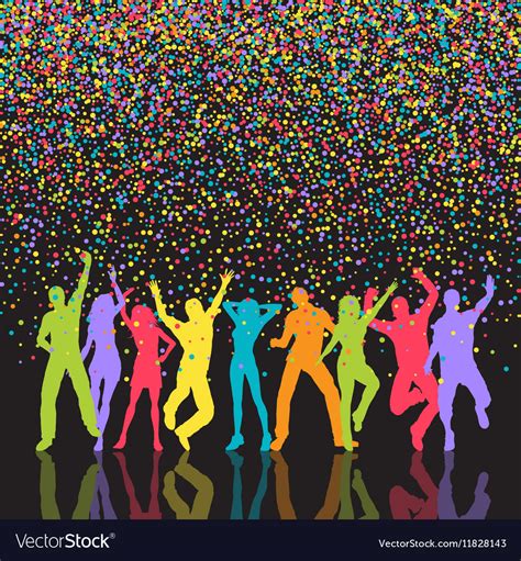 Colourful Party People Background 0709 Royalty Free Vector