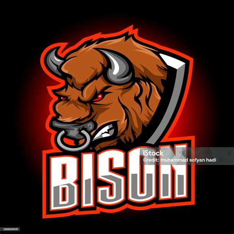 Bison Esport Mascot Design Stock Illustration Download Image Now