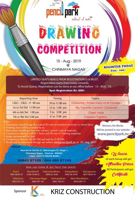 Drawing Competition Topics For Kidsindia Stand The Students In A