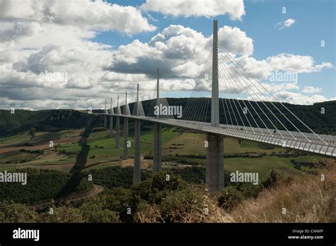 View Of The Millau Viaduct In France Stock Photo Alamy