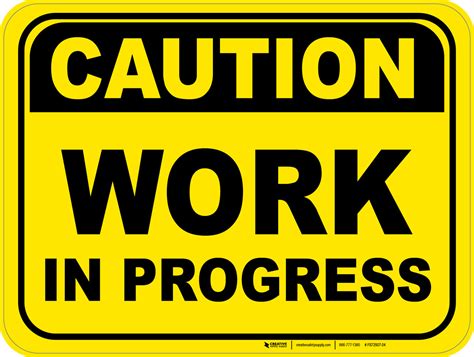 Caution Work In Progress Floor Sign Creative Safety Supply