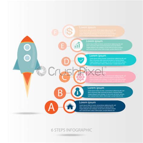 Business Data Infographic Process Chart With 5 Steps Vector And