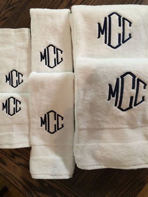 Monogrammed Towel Set By Ptthreads On Etsy Monogram Towels Embroidery