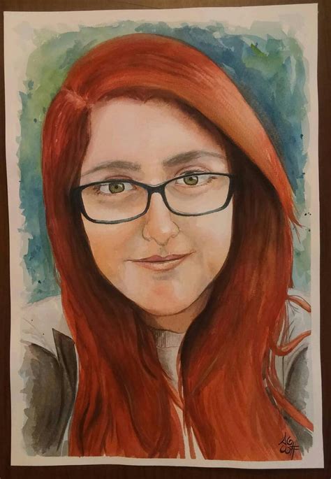 Day 4 5 Self Portrait In Watercolor By F1r3lectrical On Deviantart