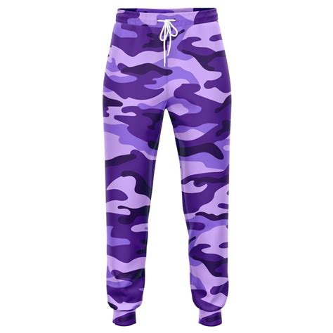 Purple Camouflage Print Jogger Pants Printed Jogger Pants Printed