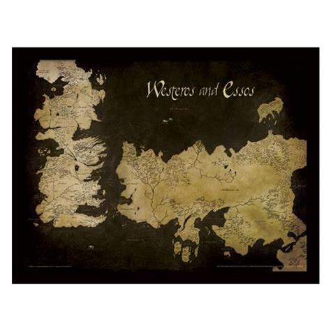 Official Game Of Thrones Framed Print Map 16 X 12 Buy Online On Offer