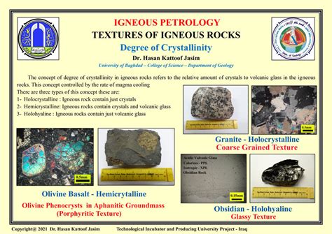 Pdf Textures Of Igneous Rocks Degree Of Crystallinity