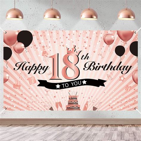 Amazon Com Luxiocio Happy Th Birthday Banner Decorations For Girls