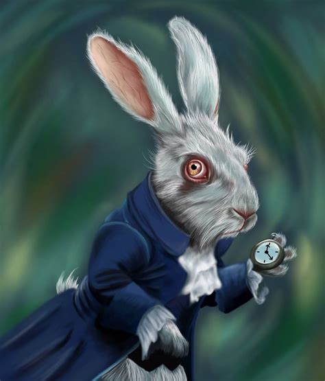 White Rabbit Alice In Wonderland Fan Art White Rabbit Alice In Wonderland Halloween Canvas