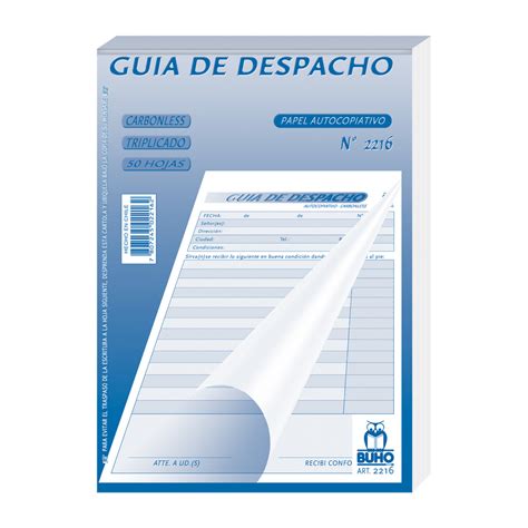 Formulario Búho Guía De Despacho Triplicado Autocopiativo 50 Hojas