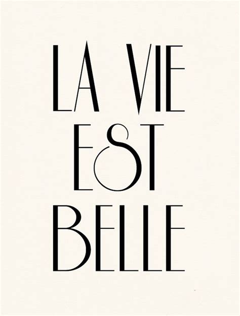 La Vie Est Belle French Poster Print Life Is Beautiful Etsy French