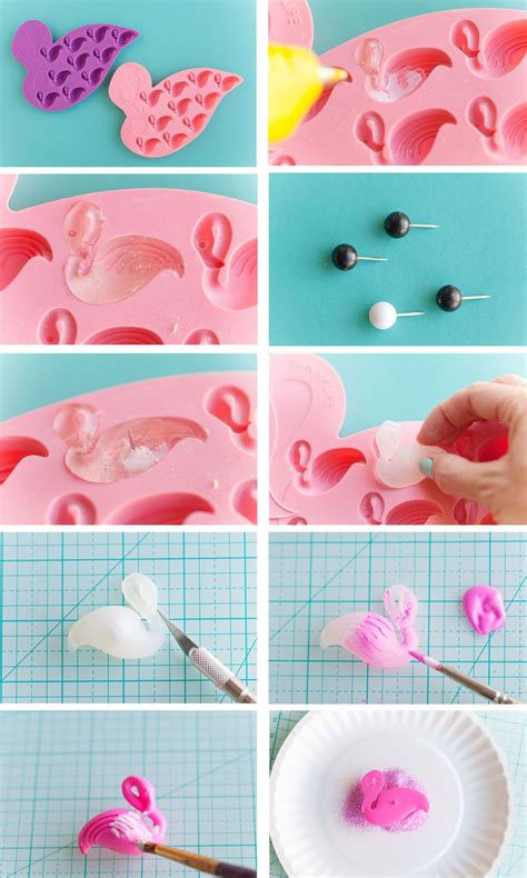 Diy Flamingo Push Pins Tell Love And Party Flamingo Craft Diy