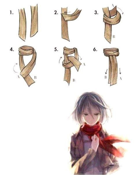 How to wear a scarf like mikasa. How to tie like mikasa's scarf - 9GAG