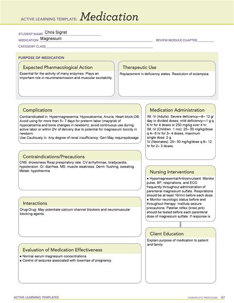 Acetylcysteine Med Card Ati Active Learning Template Vrogue Co