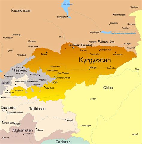 Detailed Political Map Of Kyrgyzstan Ezilon Maps Imag