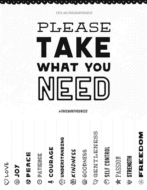 7 Best Images Of Take What You Need Printable Take What You Need