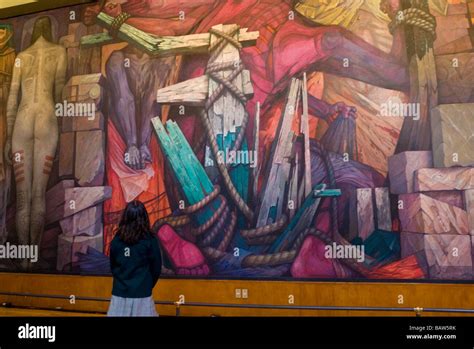 Palacio De Bellas Artes In Mexico City Interior Murals In Art Museum