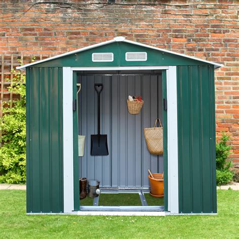 Jaxpety 7x4 Outdoor Storage Shed W2 Sliding Doors And 4 Vents Storage