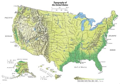 United States Map Mountains And Rivers Map