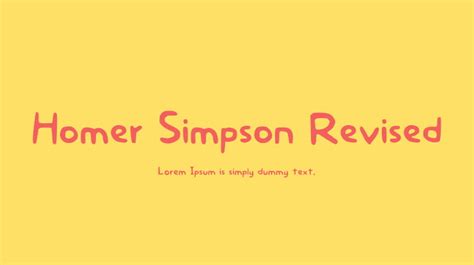 Homer Simpson Revised Font Download Free For Desktop And Webfont