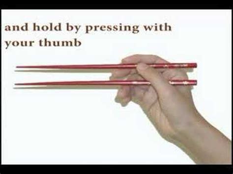Move the upper chopstick with your thumb, index, and middle fingers. How to hold chopstick - YouTube