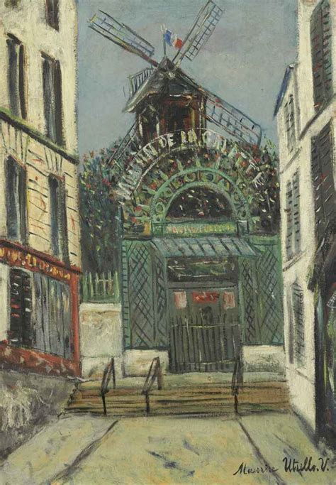 Maurice Utrillo Moulin De La Galette Rue Lepic Circa 1920 Mutualart