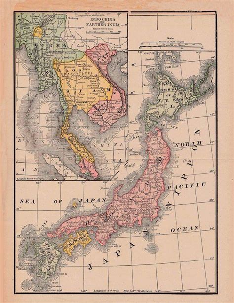 4:10 learn japanese with japanesepod101.com recommended for you. map of Japan from an 1891 book, a printable digital download. #japan #oldmap #printablewallart ...