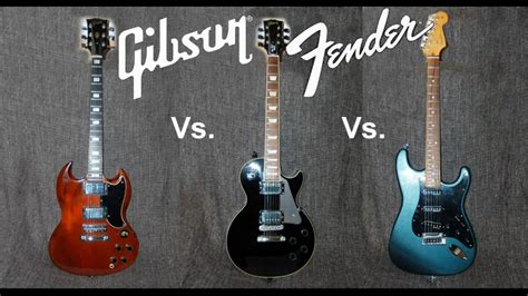 Gibson Sg Vs Gibson Les Paul Vs Fender Stratocaster Youtube