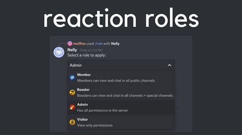 Reaction Roles With Dropdown Select Menu Multiguild Support