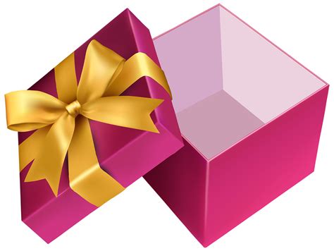 Free Pink Open Gift Png With Transparent Background