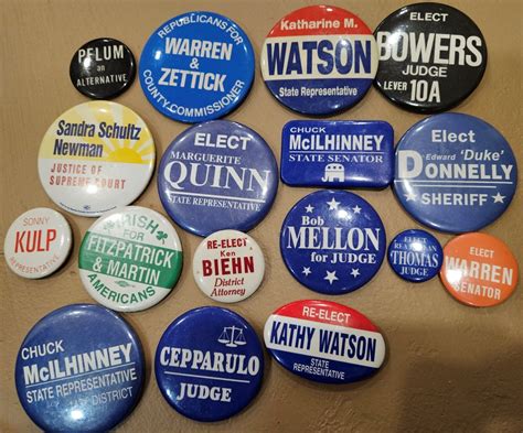 Lot Of 17 Vintage Pennsylvania Political Buttons Pins State Local Ebay