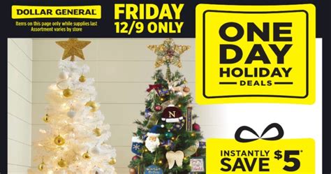 Dollar General One Day Holiday Deals On December 9th The Freebie