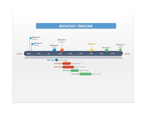33 Free Timeline Templates Excel Power Point Word Free Template