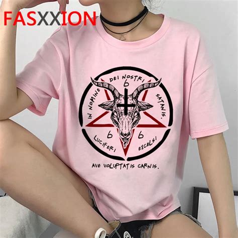 Satan Demon Grim Reaper Harajuku T Shirt Satanism Halloween T Shirt