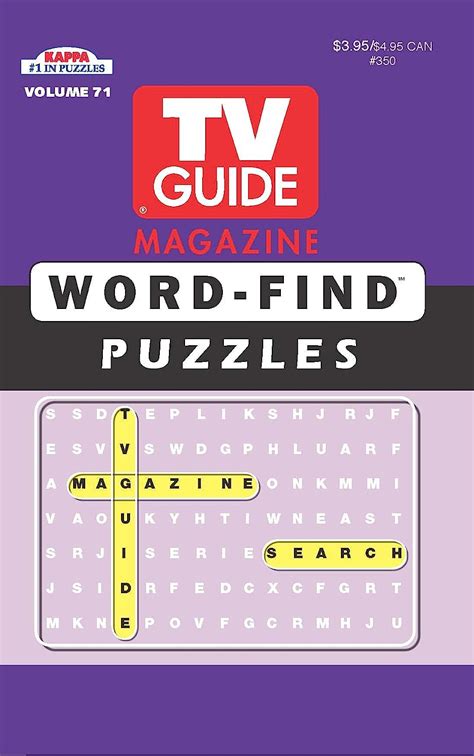 Tv Guide Word Find Puzzle Book Word Search Volume 71 Kappa Books